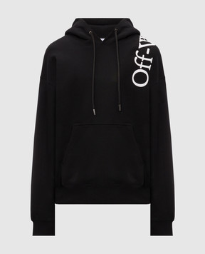 Off-White Чорне худі з контрастним логотипом 44MBB085F26F00O