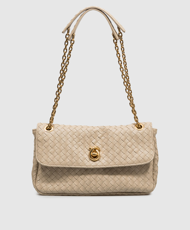 Bottega Veneta Бежевая кожаная сумка Madison 876648V6JG0
