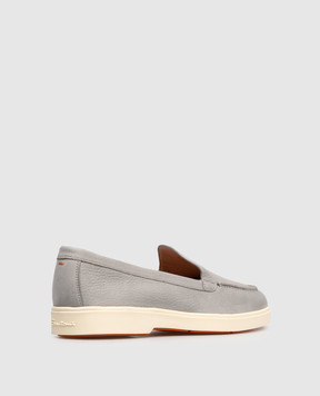 Santoni Сірі лофери з нубуку з логотипом WUYA58856TISNPRX