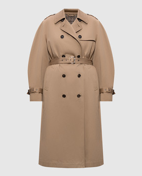 Brunello Cucinelli Бежевий тренч з льоном ML5979963P