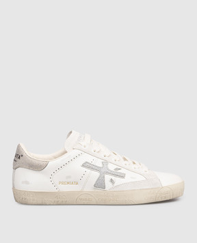 Premiata Шкіряні кросівки Stevend кольору айворі STEVEND8127