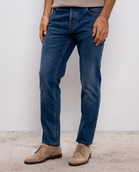 Brunello Cucinelli Синие джинсы с вышивкой эмблемы M283PD3210
