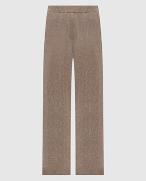 Brunello Cucinelli Бежевые джогеры с люрексом MAZ260299