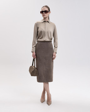 Max Mara Зелена блуза XERO із шовку MSTXERO