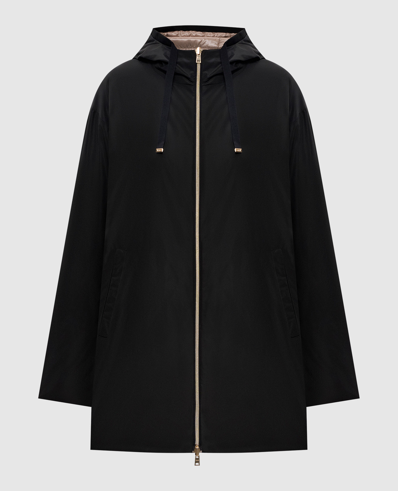 

Черная двухсторонняя пуховая куртка, Черный, Куртки