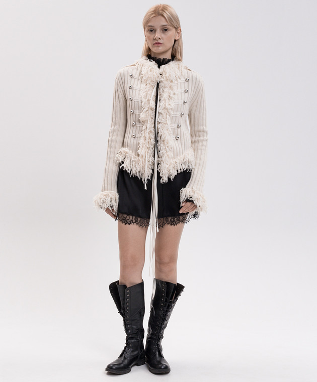 Ann Demeulemeester Бежевый кардиган Aland Marsina из шерсти B0014475KN093 изображение 2
