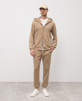 ISAIA Бежевая спортивная куртка с шелком MFRE18J0372