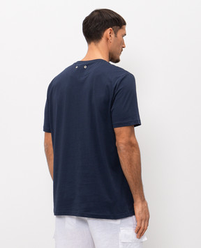 Vilebrequin Синя футболка Titan з вишивкою емблеми TTNU0P00