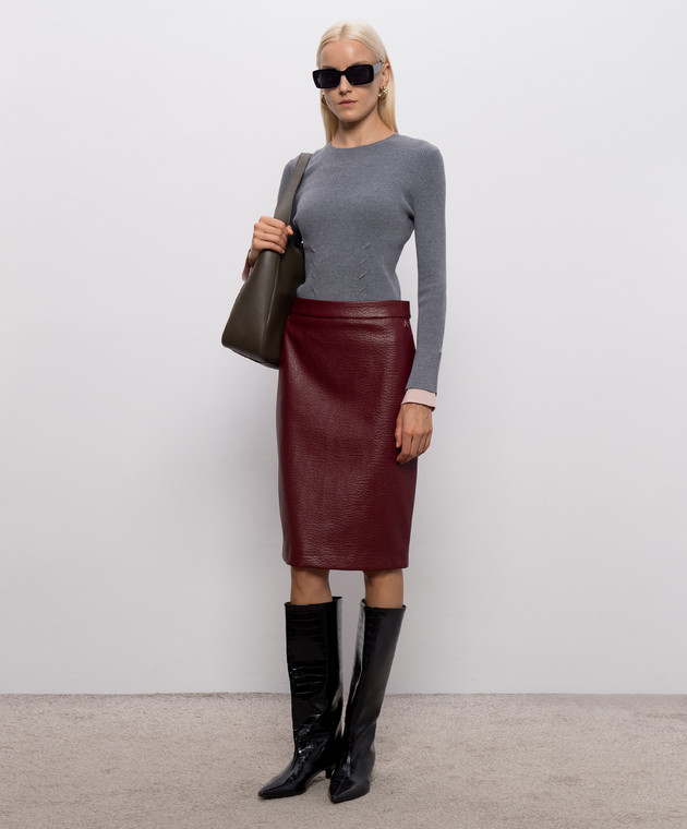 Twinset Бордова спідниця 262AP2293 зображення 2