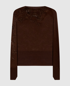 Ermanno Scervino Коричневий джемпер з кашеміру D495M302APPYU