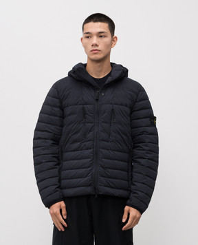 Stone Island Синяя пуховая куртка с логотипом K2S154100020S0183