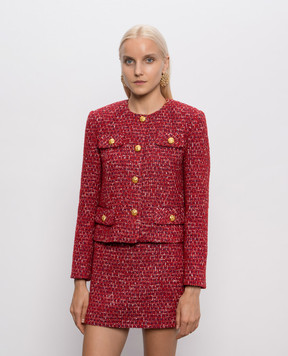 Valentino Красный твидовый жакет 9B3CE615ACQ