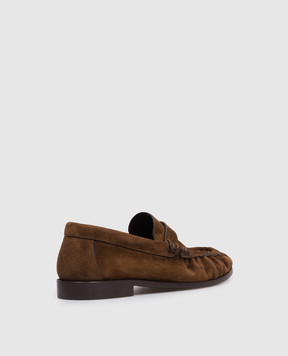 Saint Laurent Коричневі замшеві лофери 81890827DTT