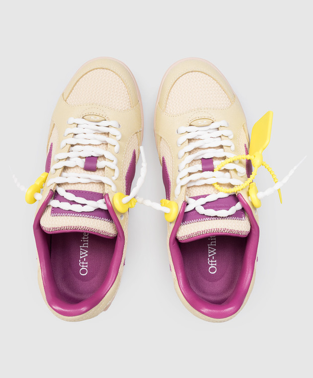 Off-White Бежевые комбинированные кроссовки End Of Play OWIA28NS26FAB001 изображение 4