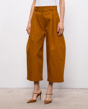 Balenciaga Коричневі кюлоти з патчем логотипа 872548TUP22