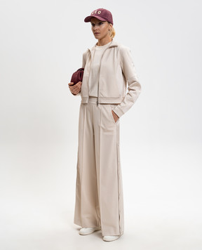 Max & Co Бежева спортивна куртка з логотипом MCOCANDORE