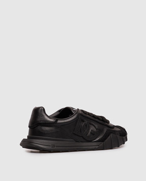 Dolce&Gabbana Чорні шкіряні кросівки Dg Athletic CS2384A0569