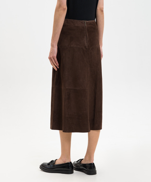 ARMA Коричнева замшева спідниця Vayenne 005L26105102 зображення 4