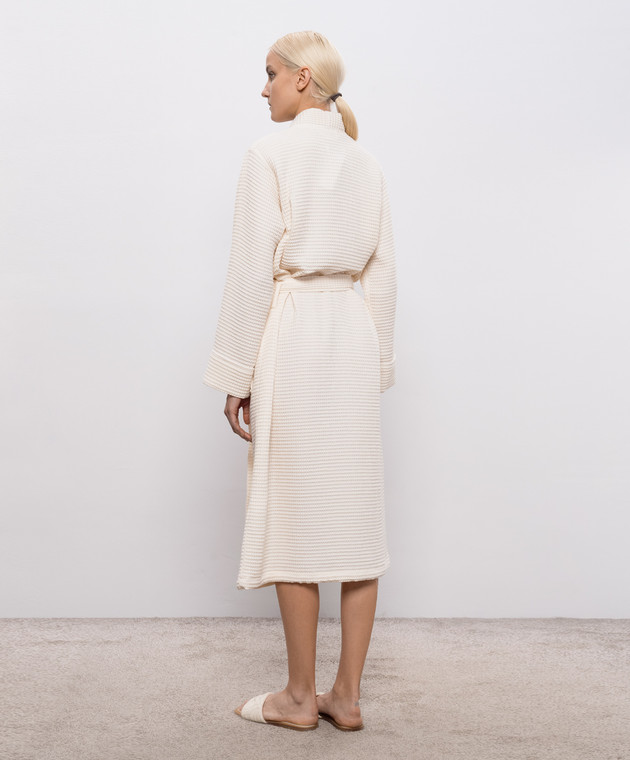 L'Appartement Вафельный халат цвета айвори MIAWAFFLEBATHROBE изображение 3