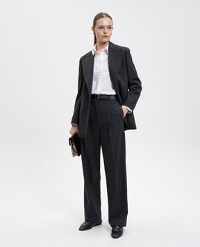 Max Mara Weekend Сірі штани SALSA з вовни в смужку SALSA