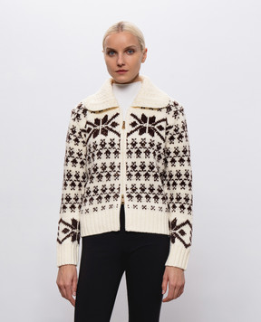 Moncler Кардиган кольору айворі з вовною L20939B00058N1293
