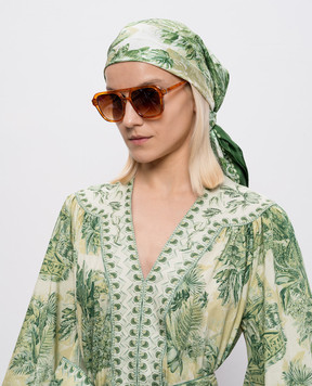 Alemais Зеленый платок Sara из шелка 7350A
