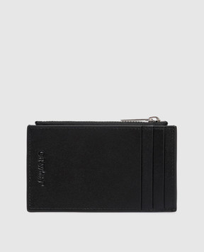 Off-White Черный кожаный картхолдер с принтом логотипа OMND09TC99LEA001