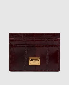 Dolce&Gabbana Бордовый кожаный картхолдер BI0330A8B08