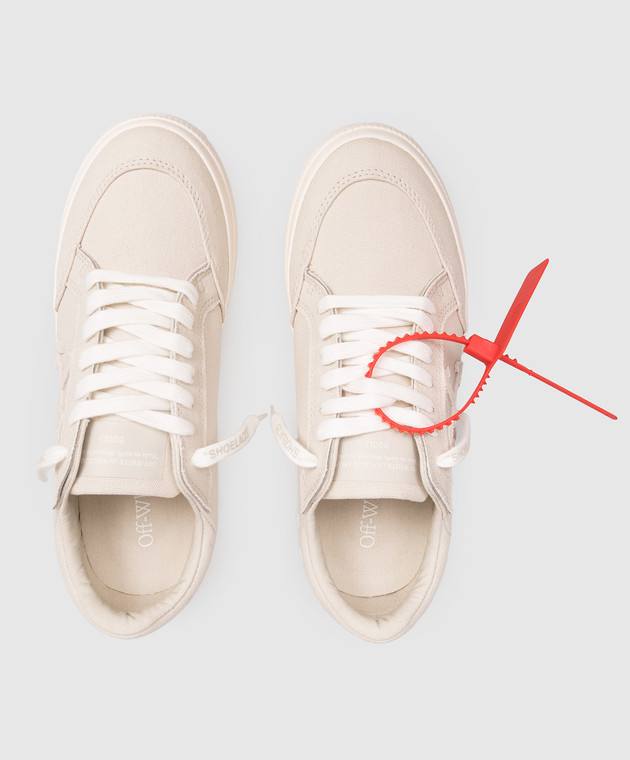 Off-White Бежевые кроссовки Vulcanized OWIA288S26FAB001 изображение 4