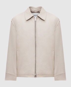 AGOLDE Кожаная куртка Chadwick цвета айвори A4023