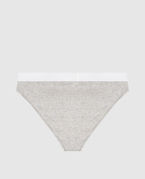 Maison Margiela MM6 Серые меланжевые трусики-слепые с узором эмблемы MKL840060