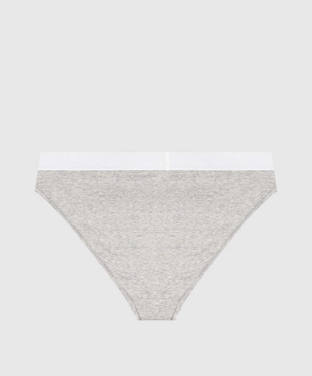 Maison Margiela MM6 Серые меланжевые трусики-слепые с узором эмблемы MKL840060 изображение 2