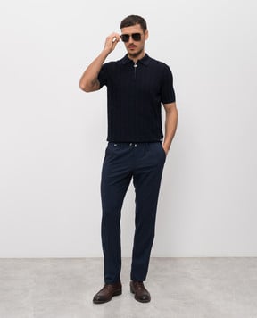 Stefano Ricci Синие брюки из шерсти M1T6100201W0008U