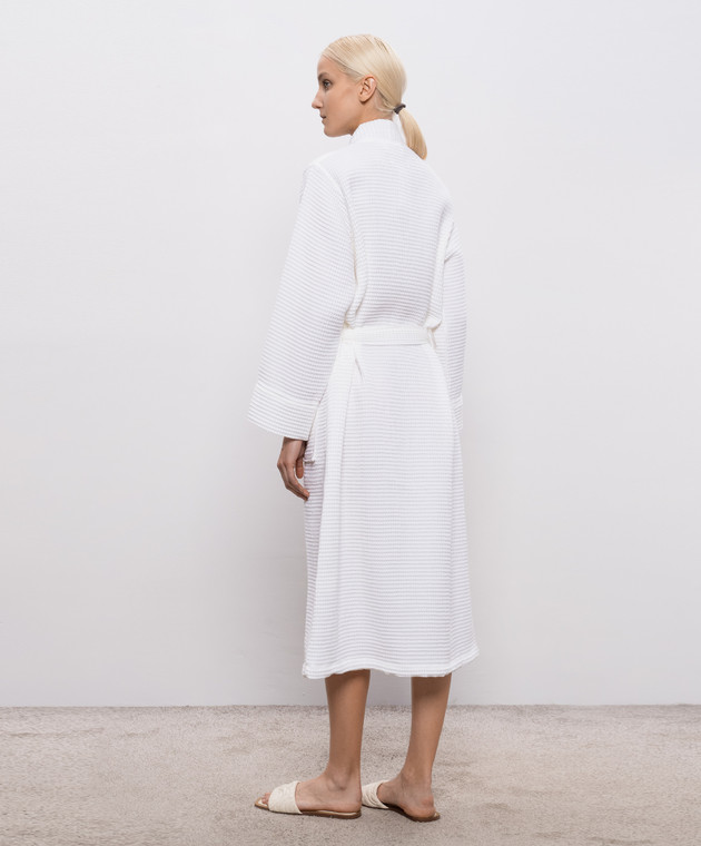 L'Appartement Белый вафельный халат MIAWAFFLEBATHROBE изображение 4