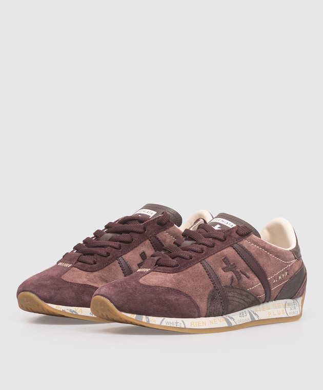Premiata Бордовые замшевые кроссовки Jackyxd JACKY25D8624 изображение 2