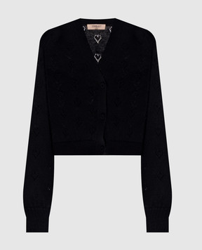 Twinset Черный кардиган с кашемиром 262TP3023