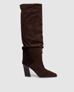 Jimmy Choo Коричневые замшевые сапоги Hart HARTKB85SVV