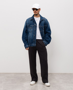 Dolce&Gabbana Синяя джинсовая куртка с нашивкой логотипа G9CAZDG8OL8