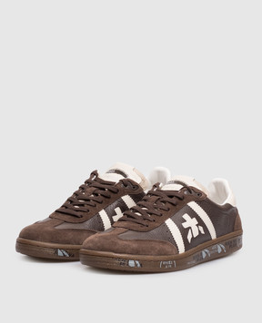 Premiata Коричневые комбинированные кроссовки BONNIE BONNIE