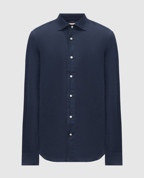 Enrico Mandelli Синя сорочка з льону CUBANA5701