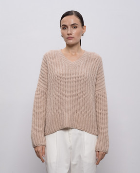 Peserico Пуловер з вовною альпаки бежевого кольору S99074F0309196