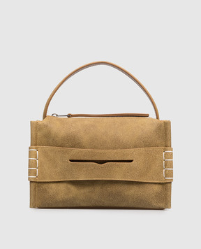 JW Anderson Коричневая замшевая сумка Loafer HB0762LA0319