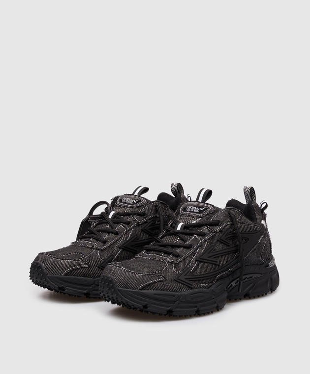 Off-White Черные кроссовки Denim Be Right Back OMIA295Z26DEN001 изображение 2