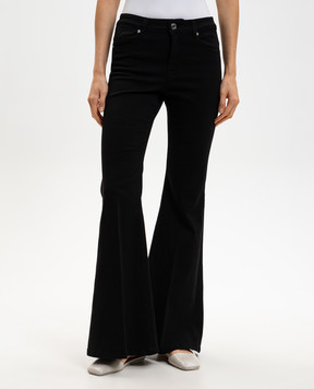 Twinset Чорні джинси кльош з патчем логотипа 261TP2680