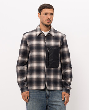 Moncler Пуховая куртка Cornisello в стиле рубашки в клеточку L20911A00095599R9