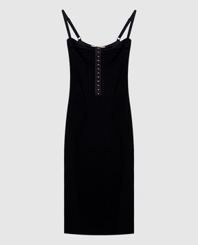 Max & Co Черное платье ZIMINO в рубчик MCLZIMINO