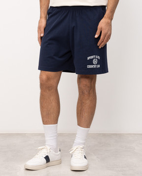 Sporty & Rich Синие шорты с принтом логотипа SH03976218BL106