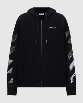 Off-White Черная спортивная куртка 44MBE015S26F001