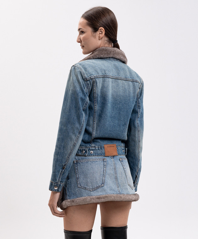 Alexander Wang Синя джинсова куртка з ефектом потертості 4DC4262904 зображення 4