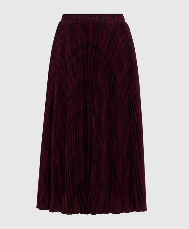 Ermanno Scervino Бордовая юбка миди в клетку D492O363WVI